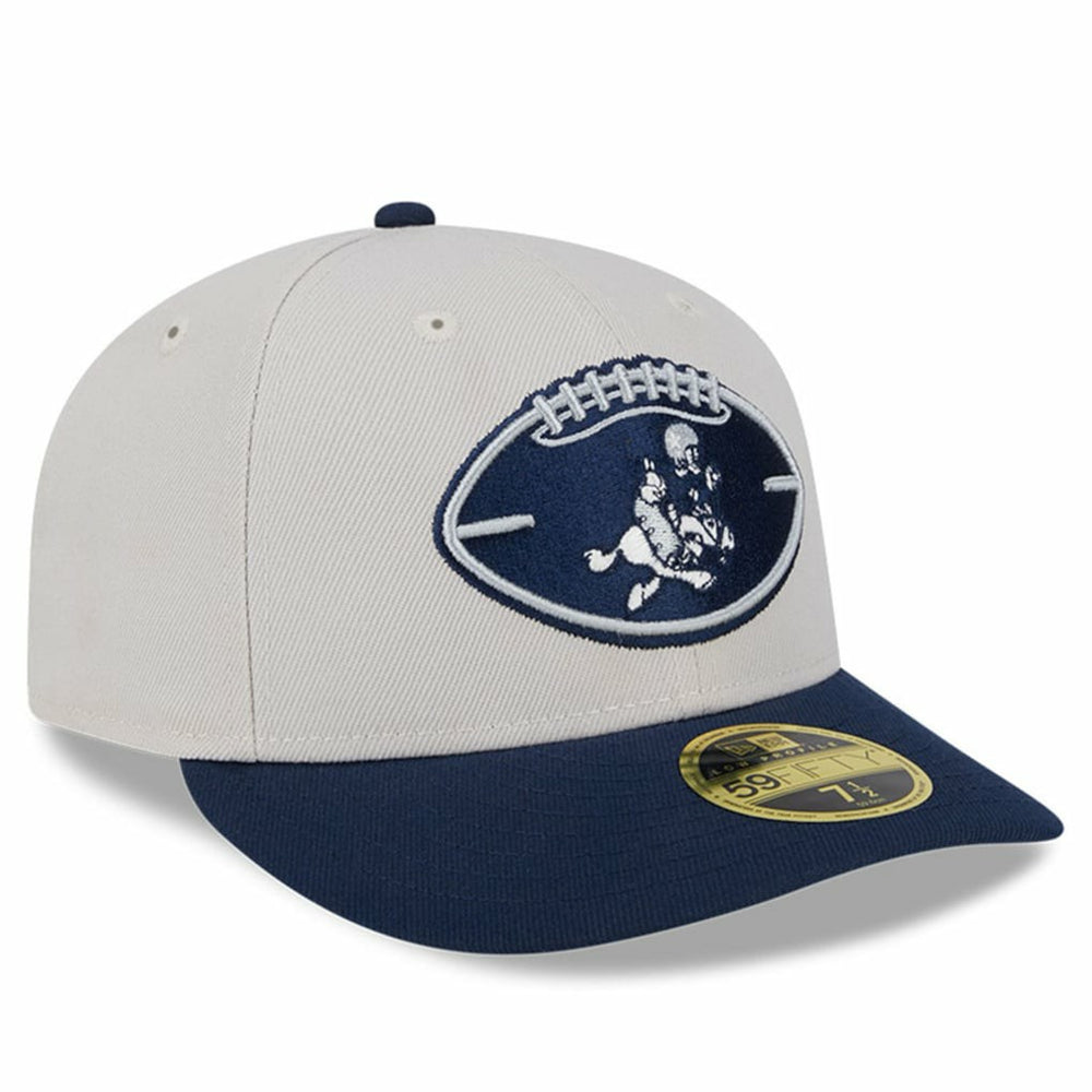 Dallas Cowboys New Era Male 2024 Sideline Historic Low Profile 59FIFTY Fitted Hat - Stone/Navy - NFL