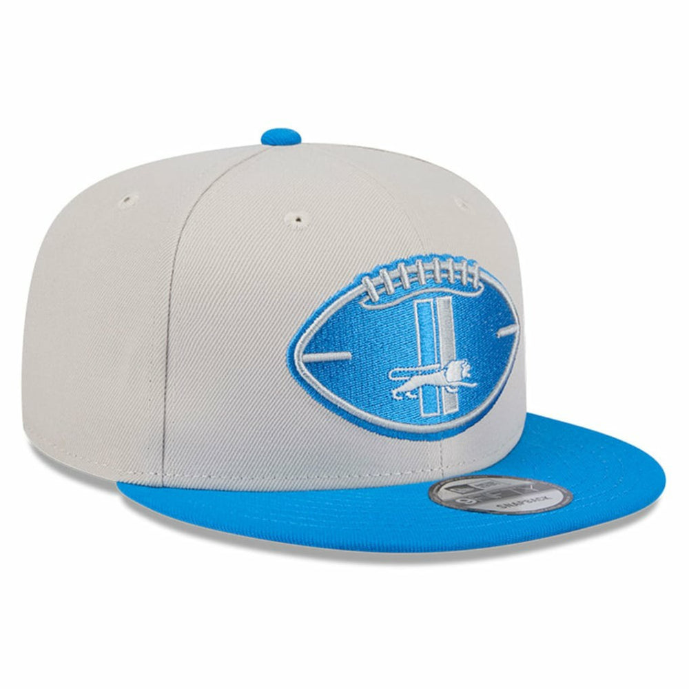 Detroit Lions New Era 2024 Sideline Historic 9FIFTY Snapback Hat - Stone/Blue - NFL