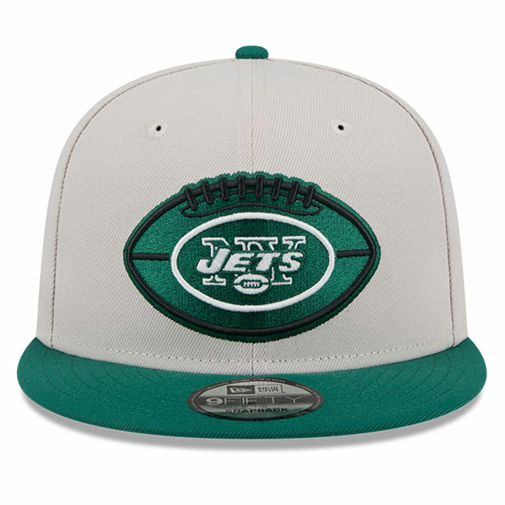 New York Jets New Era 2024 Sideline Historic 9FIFTY Snapback Hat - Stone/Green - NFL