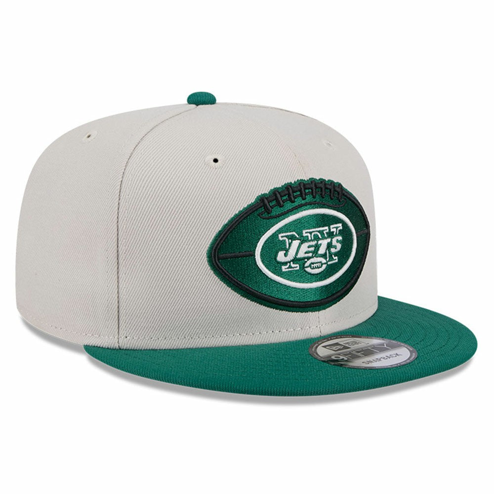 New York Jets New Era 2024 Sideline Historic 9FIFTY Snapback Hat - Stone/Green - NFL