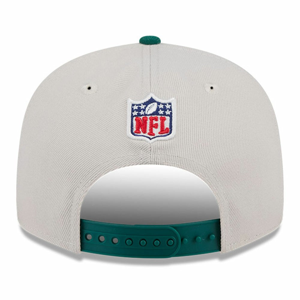New York Jets New Era 2024 Sideline Historic 9FIFTY Snapback Hat - Stone/Green - NFL