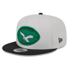 Philadelphia Eagles New Era 2024 Sideline Historic 9FIFTY Snapback Hat - Stone/Black - NFL