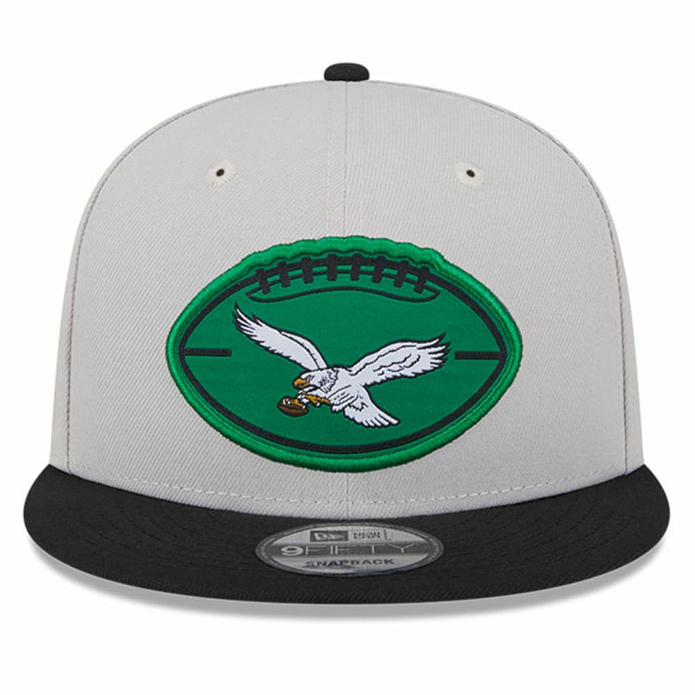 Philadelphia Eagles New Era 2024 Sideline Historic 9FIFTY Snapback Hat - Stone/Black - NFL