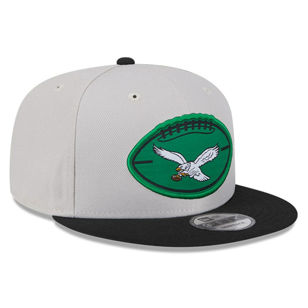 Philadelphia Eagles New Era 2024 Sideline Historic 9FIFTY Snapback Hat - Stone/Black - NFL