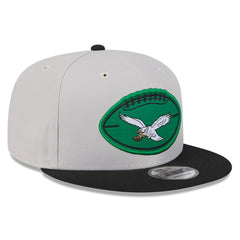 Philadelphia Eagles New Era 2024 Sideline Historic 9FIFTY Snapback Hat - Stone/Black - NFL