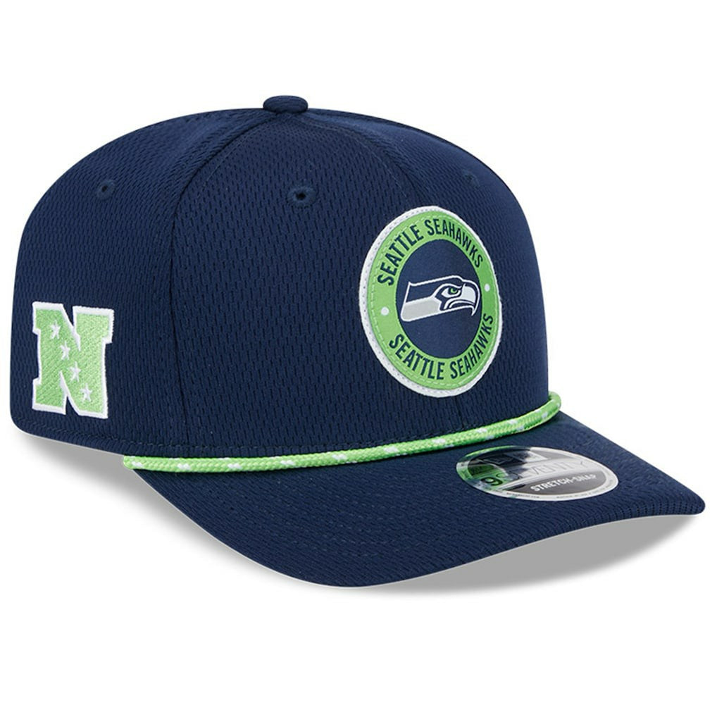 Seattle Seahawks New Era 2024 Sideline 9SEVENTY Stretch-Snap Hat - College Navy - NFL