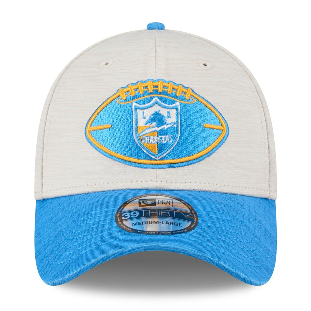 Los Angeles Chargers New Era 2024 Sideline Historic 39THIRTY Flex Hat - Stone/Blue - NFL