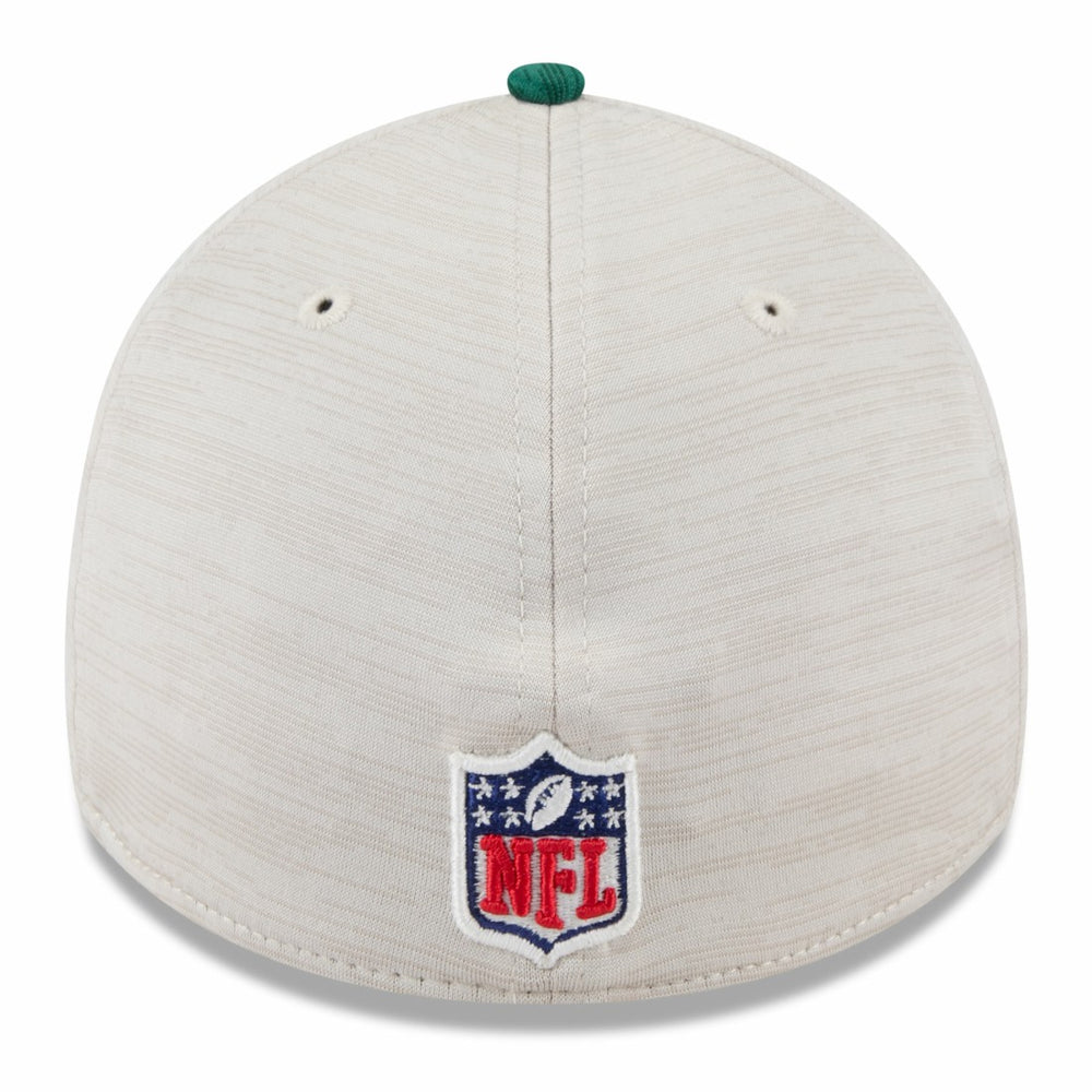 New York Jets New Era 2024 Sideline Historic 39THIRTY Flex Hat - Stone/Green - NFL