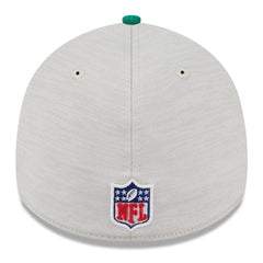 Philadelphia Eagles New Era 2024 Sideline Historic 39THIRTY Flex Hat - Stone/Midnight Green - NFL