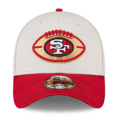San Francisco 49ers New Era 2024 Sideline Historic 39THIRTY Flex Hat - Stone/Scarlet - NFL