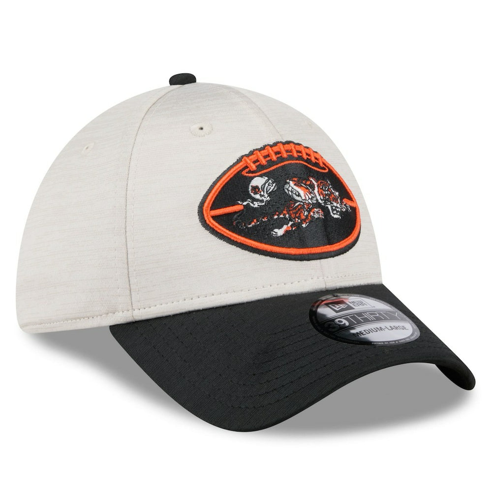 Cincinnati Bengals New Era 2024 Sideline Historic 39THIRTY Flex Hat - Stone/Black - NFL