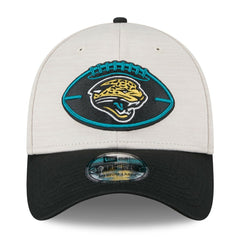 Jacksonville Jaguars New Era 2024 Sideline Historic 39THIRTY Flex Hat - Stone/Teal - NFL