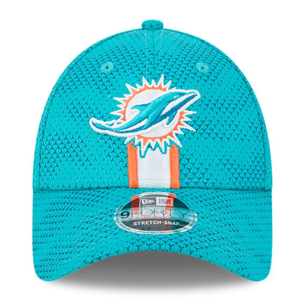 Miami Dolphins New Era 2024 Sideline 9FORTY Stretch-Snap Hat - Aqua - NFL