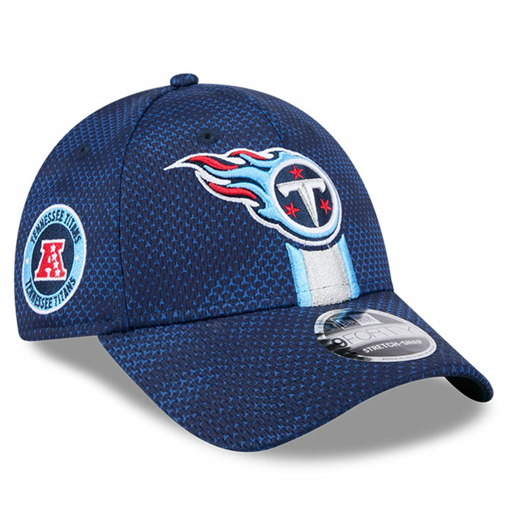 Tennessee Titans New Era 2024 Sideline 9FORTY Stretch-Snap Hat - Navy - NFL