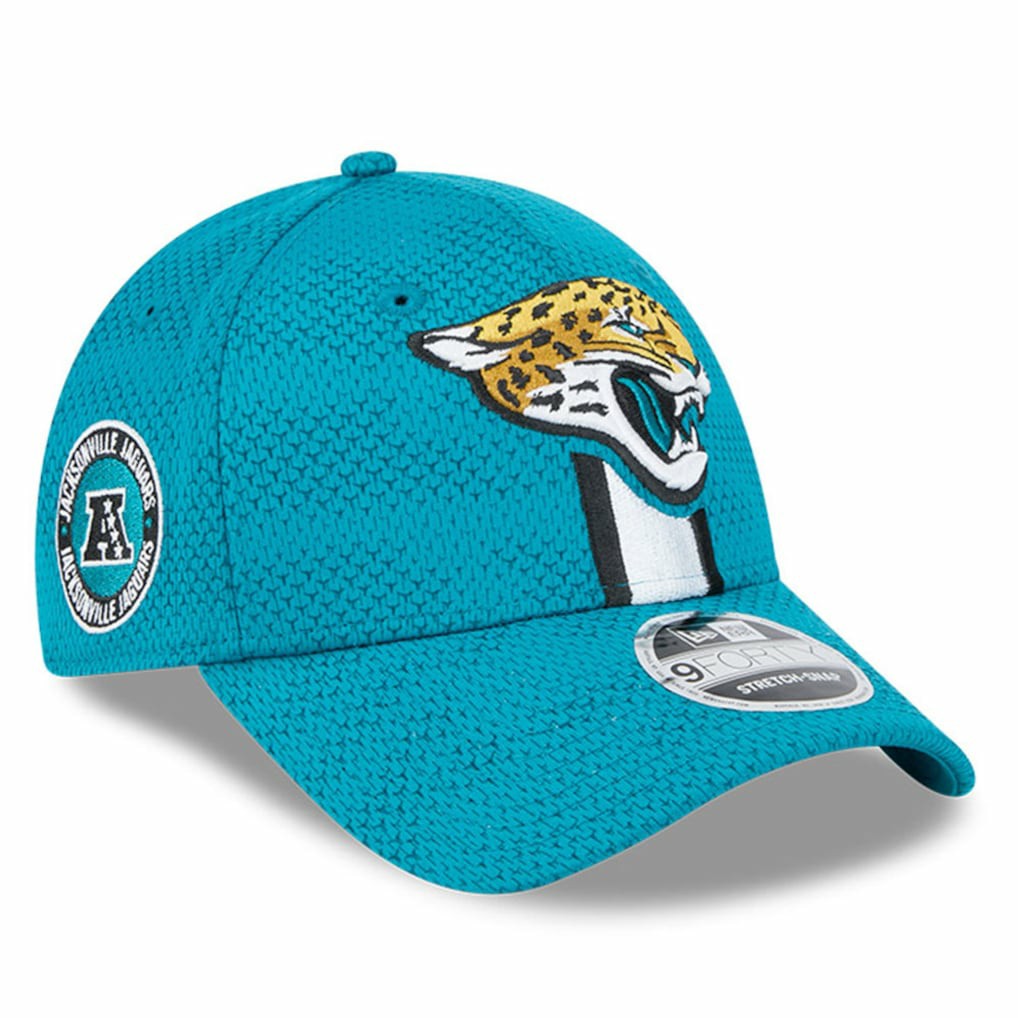 Jacksonville Jaguars New Era 2024 Sideline 9FORTY Stretch-Snap Hat - Teal - NFL