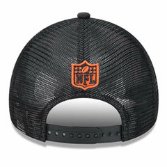 Cincinnati Bengals New Era 2024 Sideline Historic 9FORTY A-Frame Trucker Adjustable Hat - Stone/Black - NFL