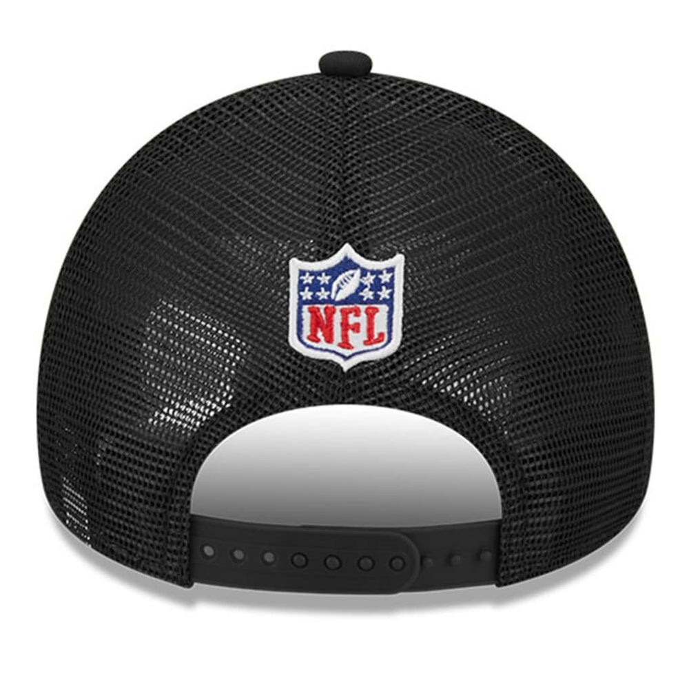 Philadelphia Eagles New Era 2024 Sideline Historic 9FORTY A-Frame Trucker Adjustable Hat - Stone/Black - NFL