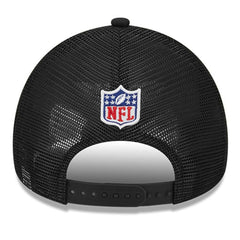 Philadelphia Eagles New Era 2024 Sideline Historic 9FORTY A-Frame Trucker Adjustable Hat - Stone/Black - NFL