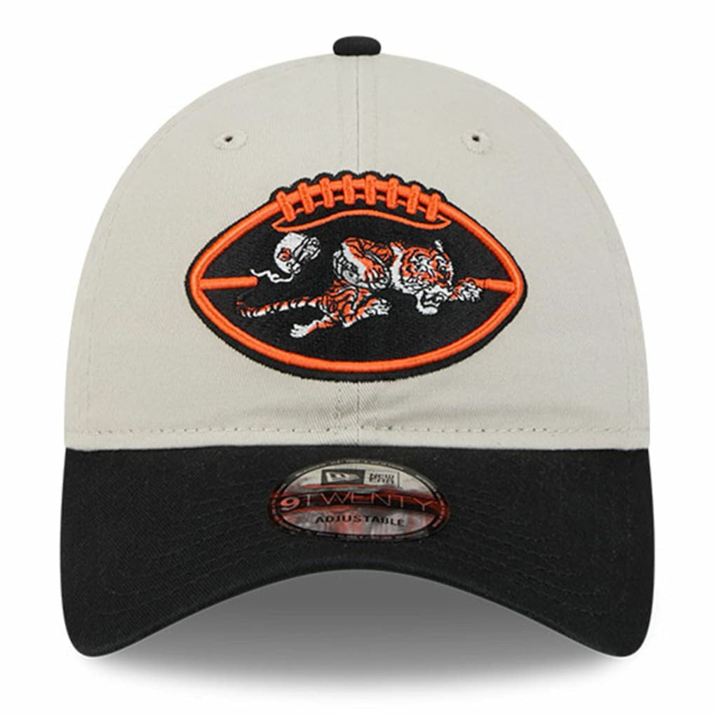 Cincinnati Bengals New Era 2024 Sideline Historic 9TWENTY Adjustable Hat - Stone/Black - NFL