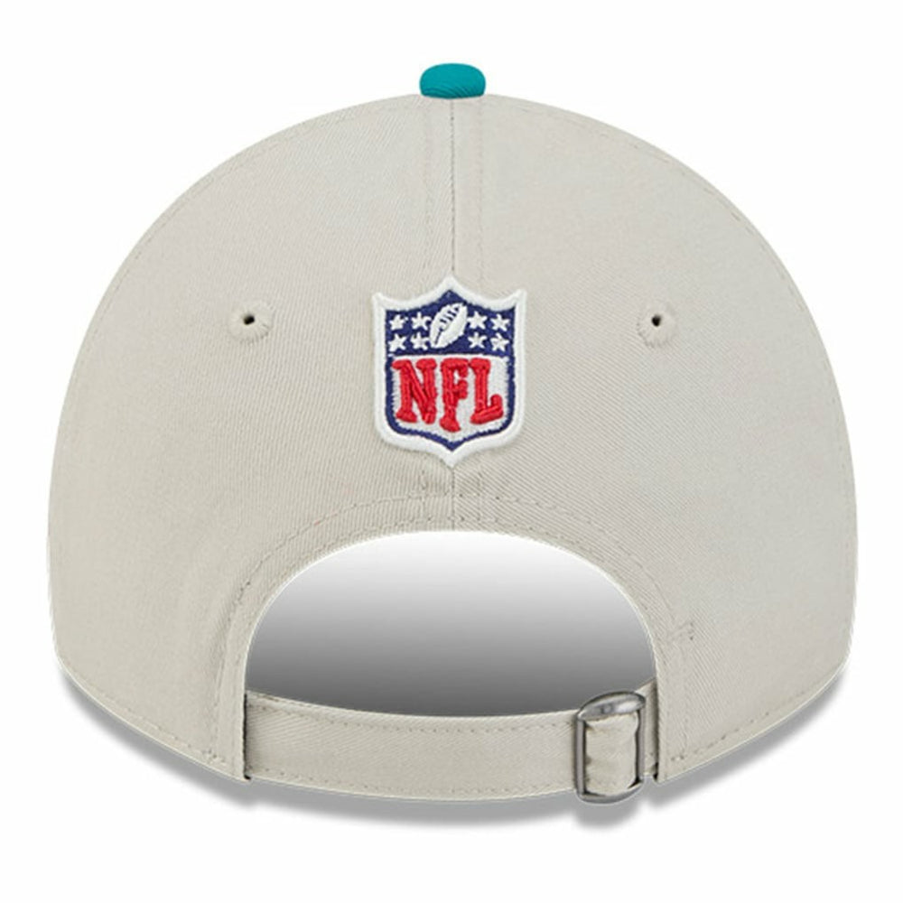 Miami Dolphins New Era 2024 Sideline Historic 9TWENTY Adjustable Hat - Stone/Aqua - NFL