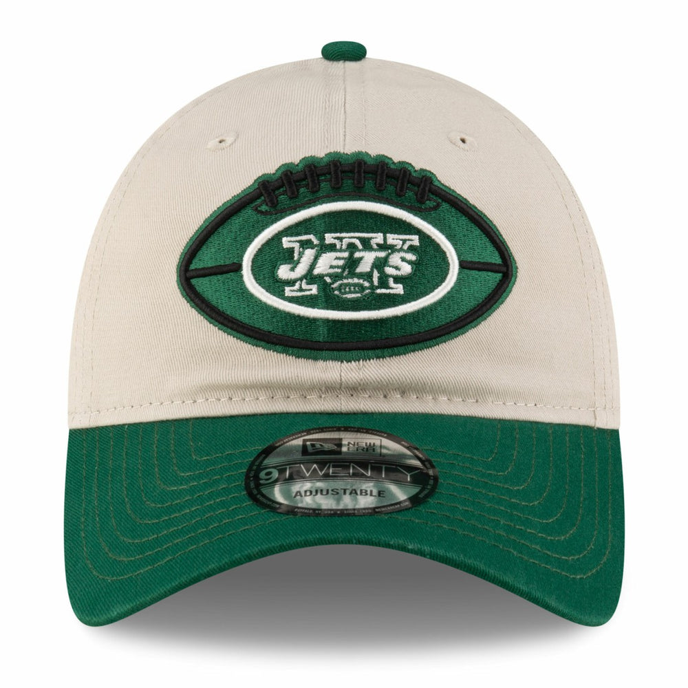 New York Jets New Era 2024 Sideline Historic 9TWENTY Adjustable Hat - Stone/Green - NFL