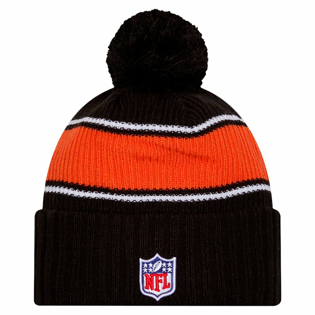 Cincinnati Bengals New Era 2024 Sideline Cuffed Knit Hat with Pom - Black - NFL
