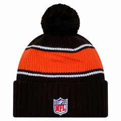 Cincinnati Bengals New Era 2024 Sideline Cuffed Knit Hat with Pom - Black - NFL