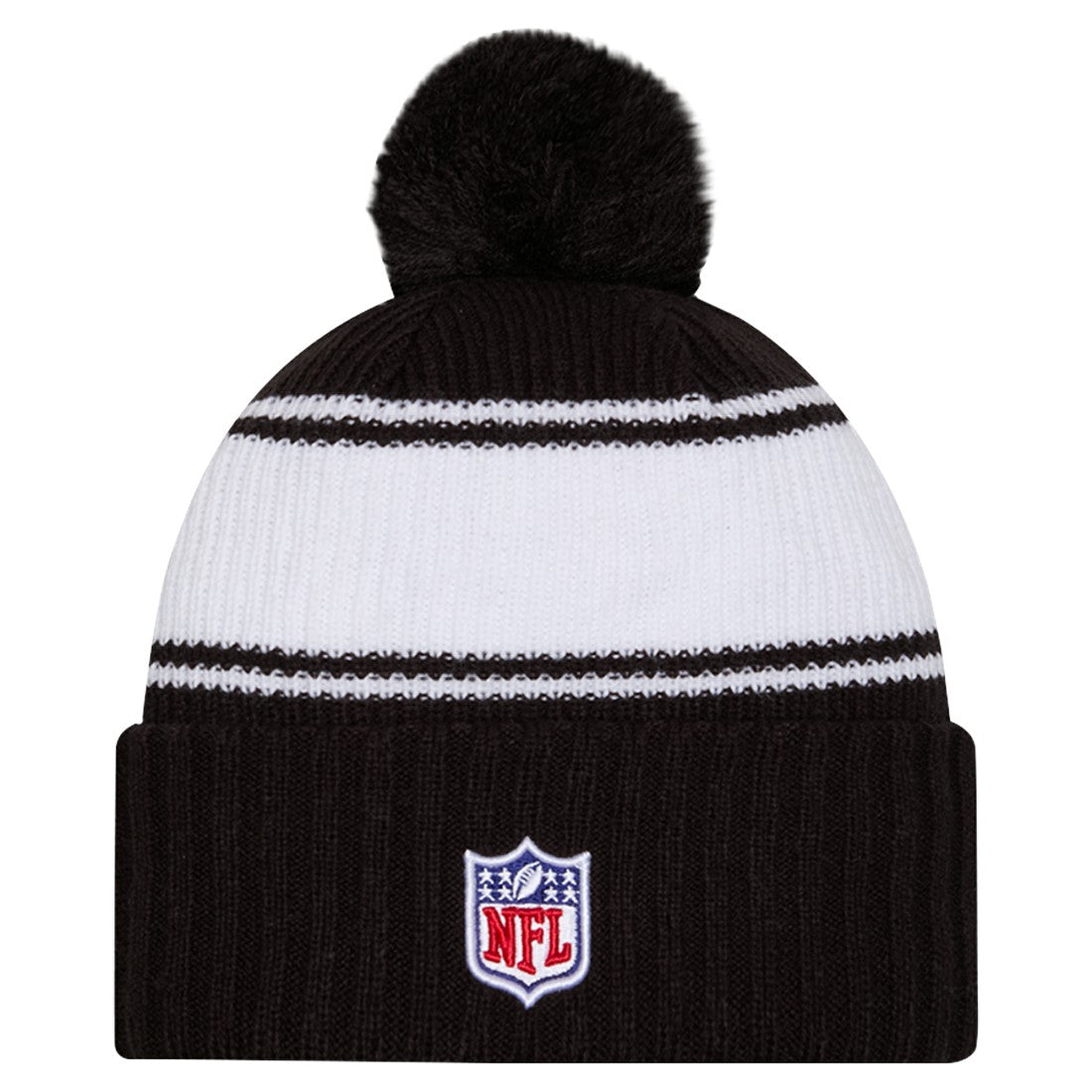 New York Jets New Era 2024 Sideline Cuffed Knit Hat with Pom - Black - NFL
