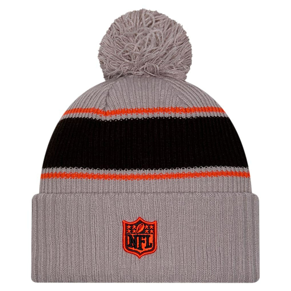 Cincinnati Bengals New Era 2024 Sideline Sport Cuffed Knit Hat with Pom - Gray - NFL