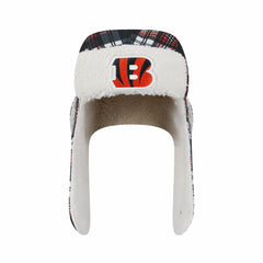 Cincinnati Bengals New Era Sideline Plaid Sherpa Trapper Hat - Black - NFL