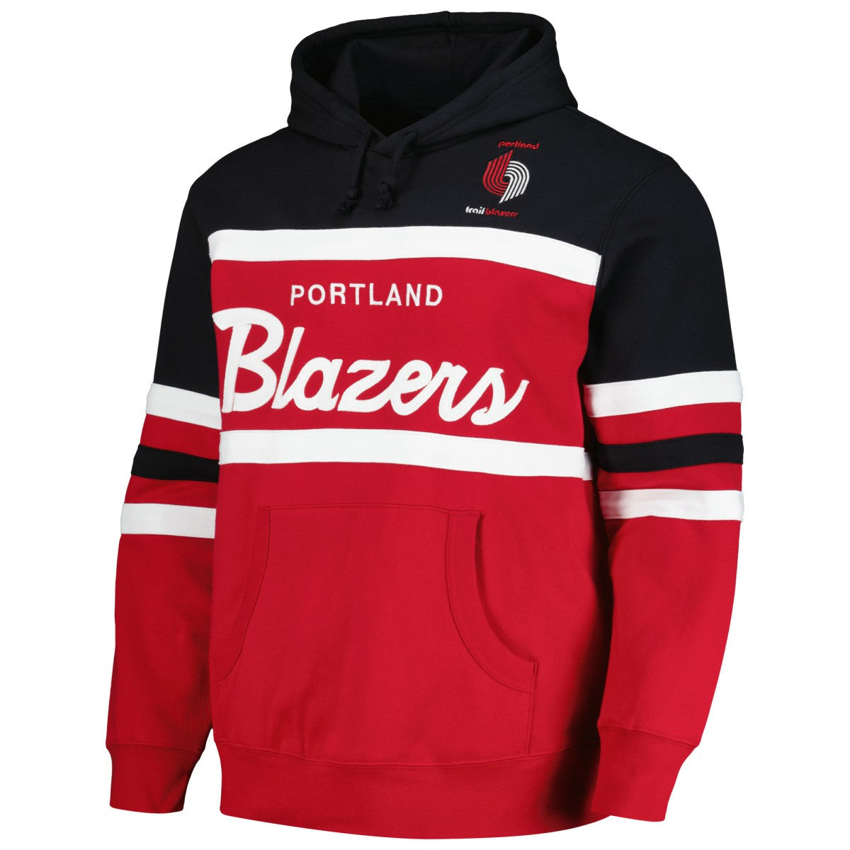 Mitchell & Ness Portland Trail Blazers Head Coach Pullover Hoodie Red/Black
