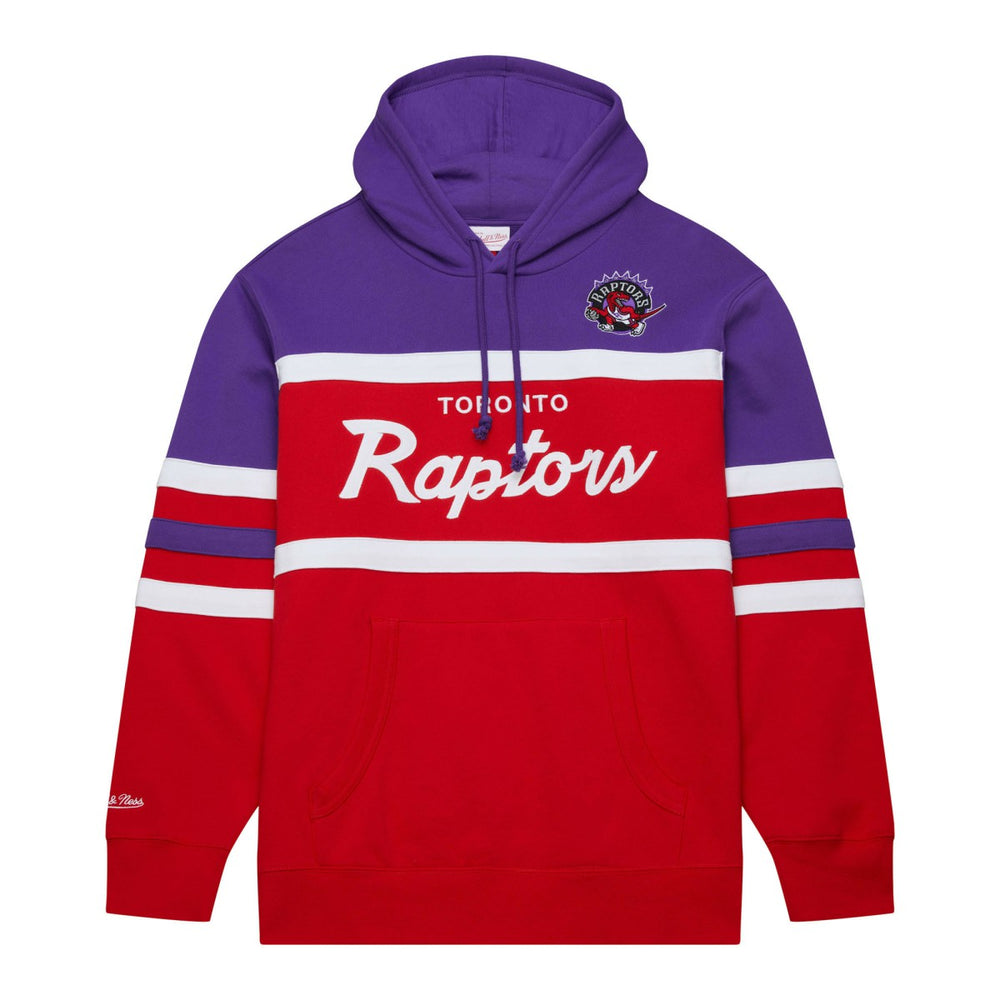 Mitchell & Ness Toronto Raptors Head Coach Pullover Hoodie Red/Purple