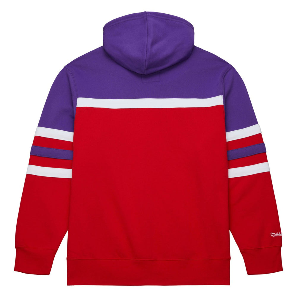 Mitchell & Ness Toronto Raptors Head Coach Pullover Hoodie Red/Purple
