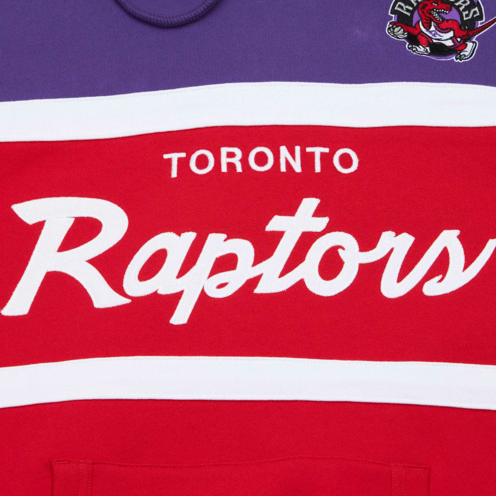 Mitchell & Ness Toronto Raptors Head Coach Pullover Hoodie Red/Purple
