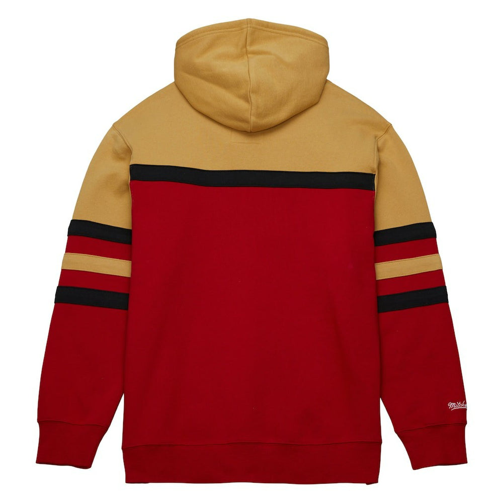 Mitchell & Ness Chicago Bulls Head Coach Pullover Hoodie Red/Gold