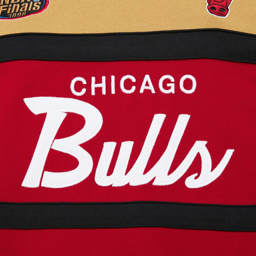 Mitchell & Ness Chicago Bulls Head Coach Pullover Hoodie Red/Gold
