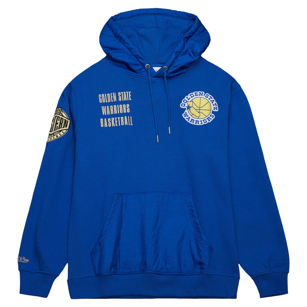 Mitchell & Ness Golden State Warriors Team OG 2.0 Vintage Logo Fleece Pullover Hoodie Royal