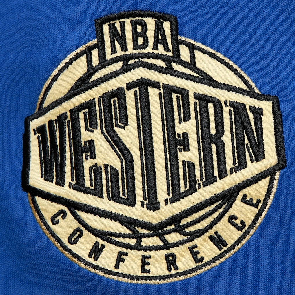 Mitchell & Ness Golden State Warriors Team OG 2.0 Vintage Logo Fleece Pullover Hoodie Royal