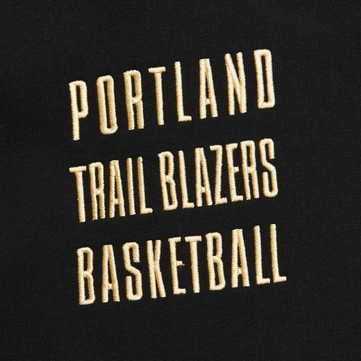 Mitchell & Ness Portland Trail Blazers Team OG 2.0 Vintage Logo Fleece Pullover Hoodie Black