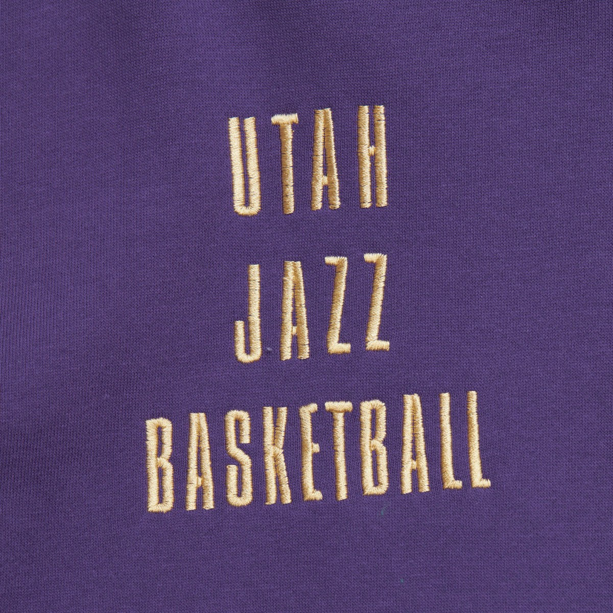 Mitchell & Ness Utah Jazz Team OG 2.0 Vintage Logo Fleece Pullover Hoodie Purple