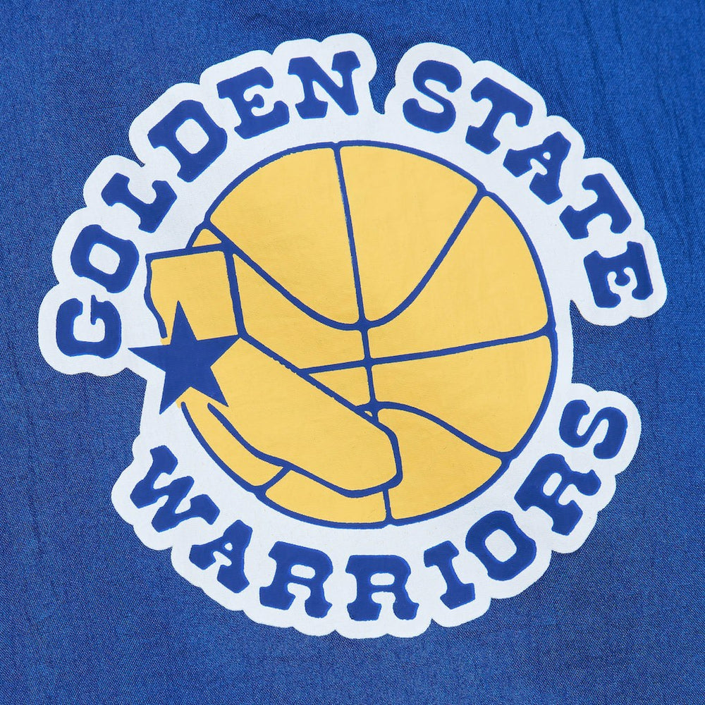 Mitchell & Ness Golden State Warriors Team OG 2.0 Vintage Logo Anorak Windbreaker Quarter-Zip Jacket Royal