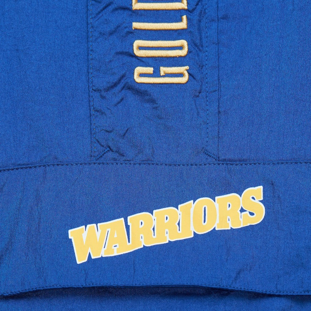 Mitchell & Ness Golden State Warriors Team OG 2.0 Vintage Logo Anorak Windbreaker Quarter-Zip Jacket Royal