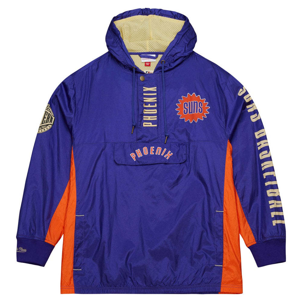 Mitchell & Ness Phoenix Suns Team OG 2.0 Vintage Logo Anorak Windbreaker Quarter-Zip Jacket Purple