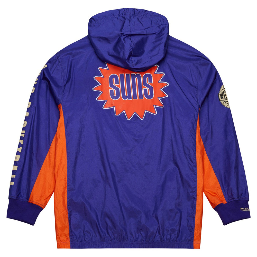 Mitchell & Ness Phoenix Suns Team OG 2.0 Vintage Logo Anorak Windbreaker Quarter-Zip Jacket Purple