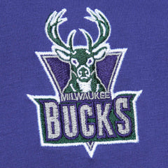Mitchell & Ness Milwaukee Bucks Hardwood Classics Team OG 2.0 Premium Vintage Logo T-Shirt Purple