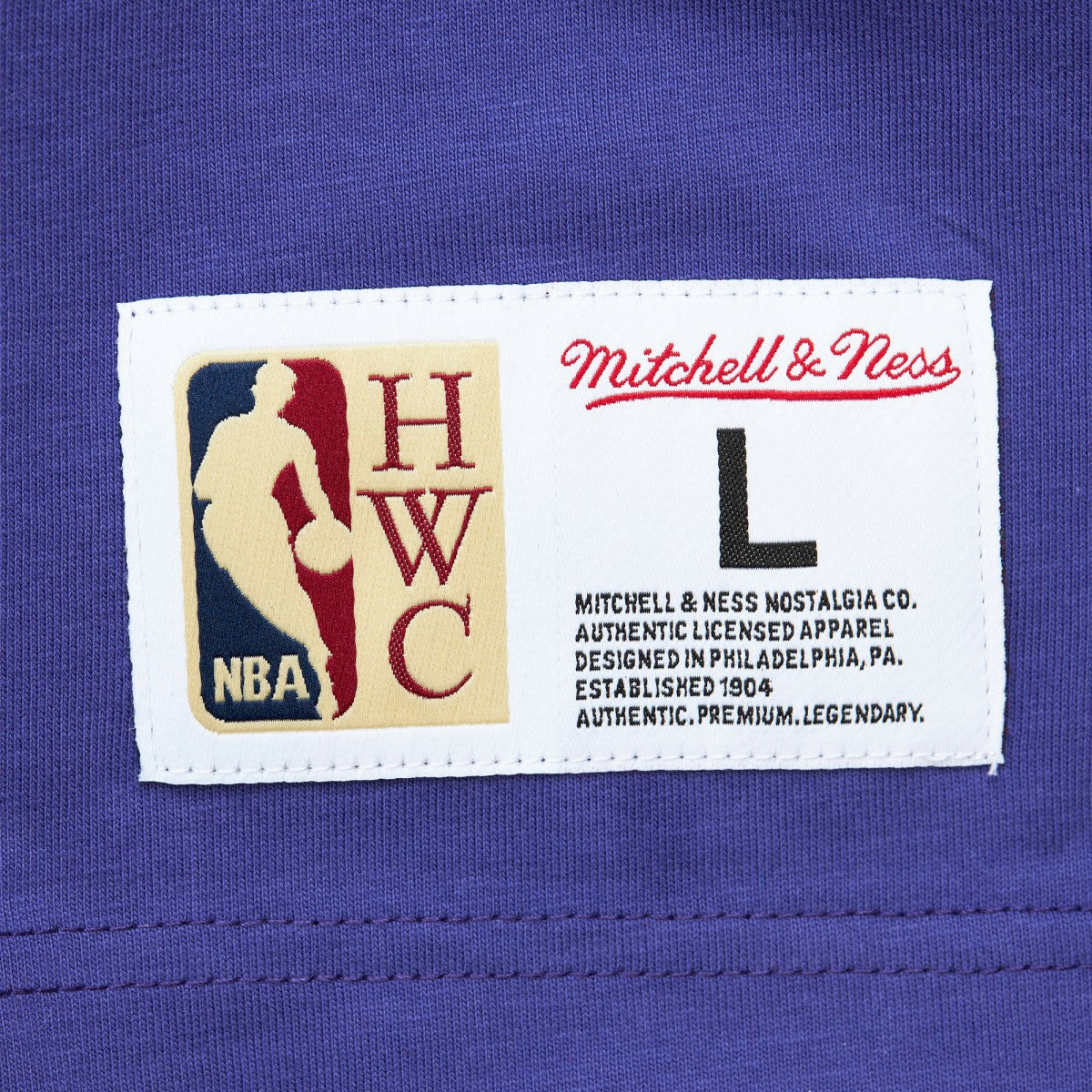 Mitchell & Ness Milwaukee Bucks Hardwood Classics Team OG 2.0 Premium Vintage Logo T-Shirt Purple