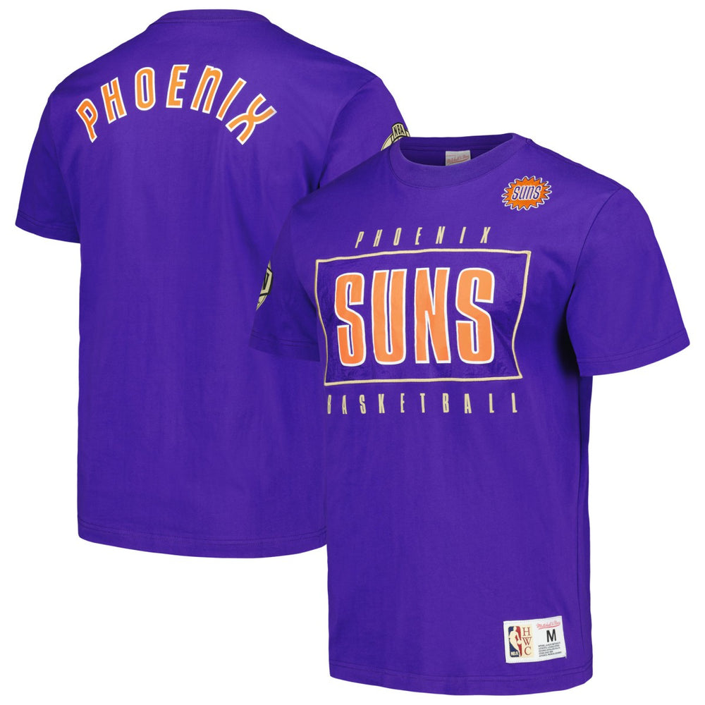 Mitchell & Ness Phoenix Suns Hardwood Classics Team OG 2.0 Premium Vintage Logo T-Shirt Purple