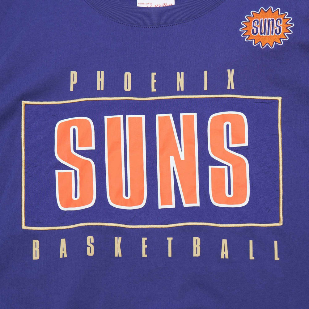 Mitchell & Ness Phoenix Suns Hardwood Classics Team OG 2.0 Premium Vintage Logo T-Shirt Purple