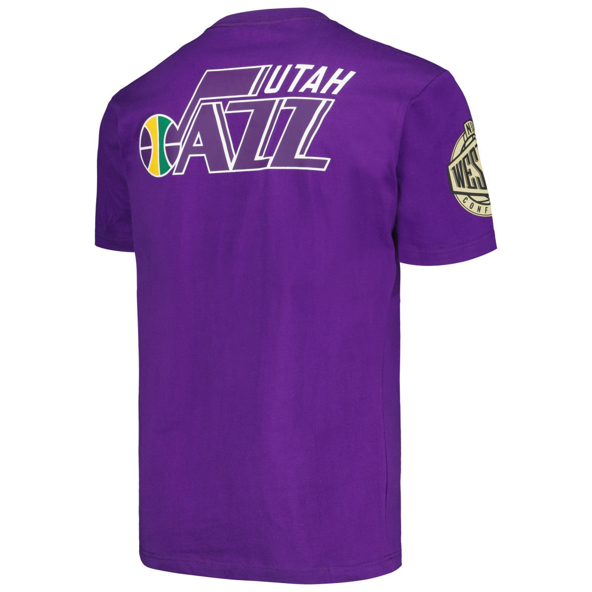 Mitchell & Ness Utah Jazz Hardwood Classics Team OG 2.0 Premium Vintage Logo T-Shirt Purple