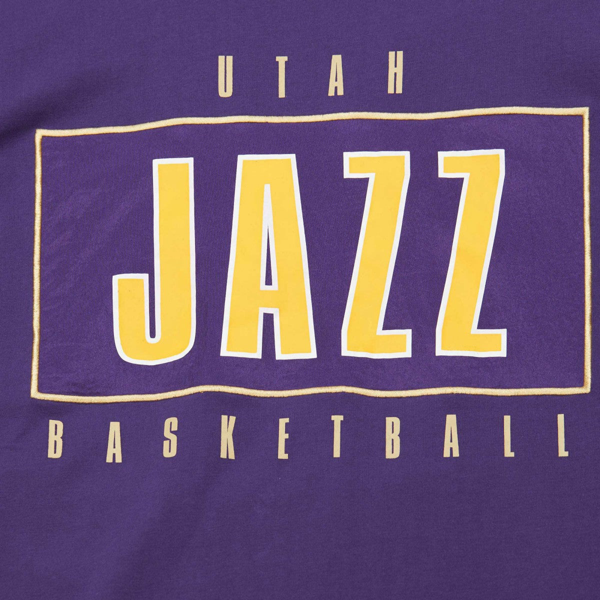 Mitchell & Ness Utah Jazz Hardwood Classics Team OG 2.0 Premium Vintage Logo T-Shirt Purple